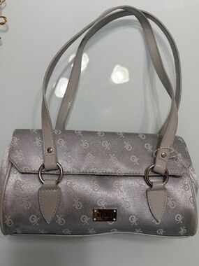 XOXO Metallic Silver Logo Satchel